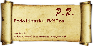 Podolinszky Róza névjegykártya
